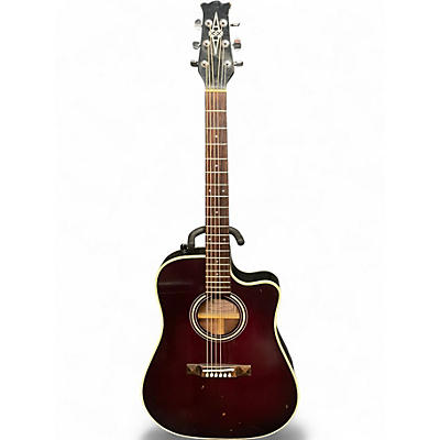 Used 1990s Alvarez 5083 red burst Acoustic Electric Guitar