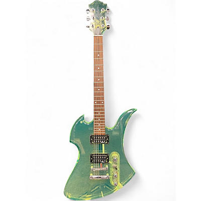 Used 1990s B.C. Rich Mockingbird Acrylic Green Acrylic Solid Body Electric Guitar