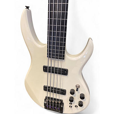 Used 1990s Carvin LB75 FRETLESS Olympic White Electric Bass Guitar