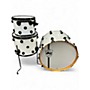 Used 1990s DW 3 Piece 3 Pc Collectors kit Keller shells White w/Black Chrome Hardware Drum Kit White w/Black Chrome Hardware