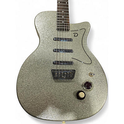 Used 1990s Danelectro U3 Silver Solid Body Electric Guitar