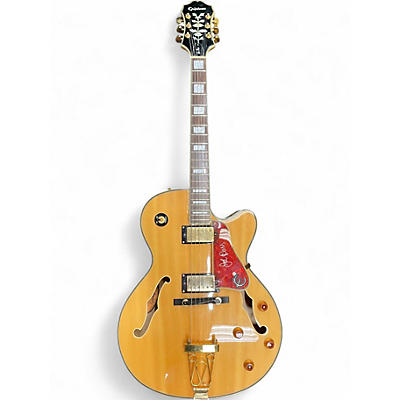 Used 1990s Epiphone Emperor II Joe Pass Signature Natural Hollow Body Electric Guitar