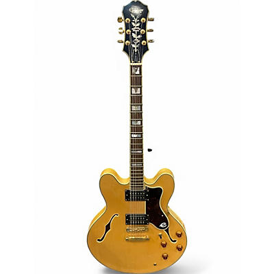Used 1990s Epiphone Sheraton Natural Hollow Body Electric Guitar