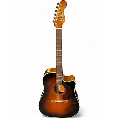 Used 1990s Fender LA Brea Tobacco Burst Acoustic Electric Guitar