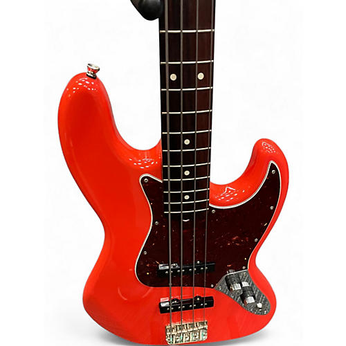 Used 1990s Fender MIJ 62 REISSUE JAZZ BASS STACK KNOB  FIESTA RED Electric Bass Guitar FIESTA RED