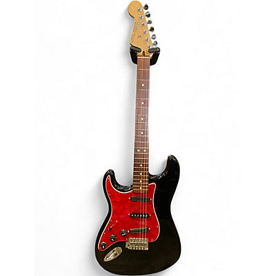 Used 1990s Fender Standard Stratocaster Left Handed Black Electric Guitar