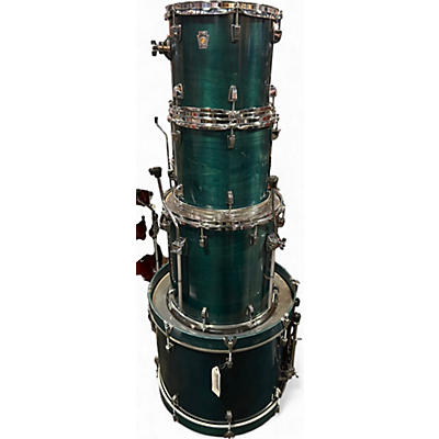 Used 1990s Ludwig 4 Piece Classic Maple Blue Shadow Drum Kit