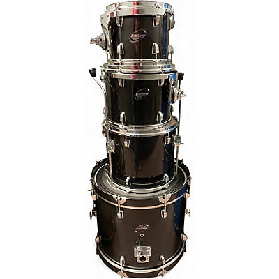 Used 1990s Ludwig 4 Piece Rocker Elite Black Laquer Drum Kit