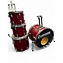 Used 1990s Ludwig 4 Piece Rocker Red Drum Kit Red