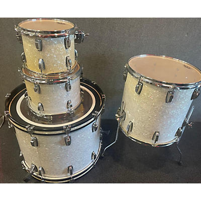 Ludwig Used 1990s Ludwig 4 piece Classic Maple WHITE MARINE PEARL Drum Kit