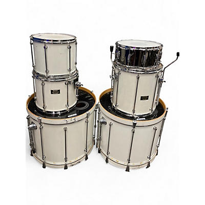 Used 1990s Mapex 5 Piece Mars Pro Series Double Kick Olympic White Drum Kit