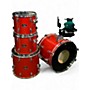 Used 1990s Pearl 4 Piece Export Series  Hot Red Drum Kit Hot Red