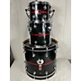 Used Premier Used 1990s Premier 3 piece Genista Black & Red Sparkle Drum Kit Black & Red Sparkle