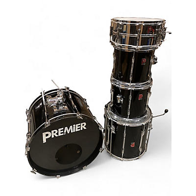 Used 1990s Premier 5 Piece APK Black Drum Kit