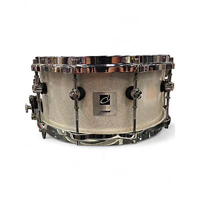 Used 1990s SONOR 14X6.5 Designer Series Snare Pearl White Drum