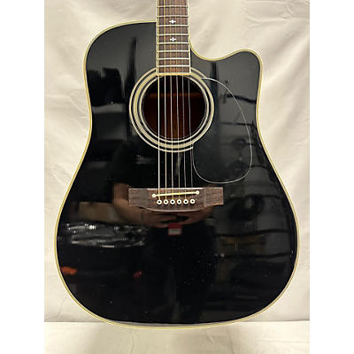 Takamine Used 1990s Takamine EF341C Black Acoustic Electric Guitar