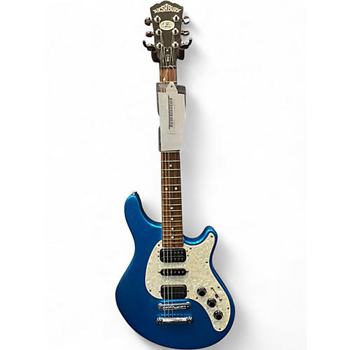 Used 1990s Washburn WM3 Custom Shop Blue Sparkle Solid Body Electric Guitar Blue Sparkle