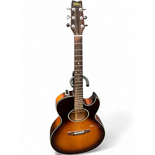 Used 1990s Washburn Woodstock 2 Color Sunburst Acoustic Electric Guitar 2 Color Sunburst