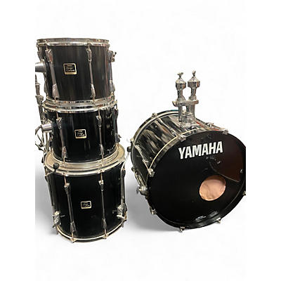 Used 1990s Yamaha 4 Piece Stage Custom Birch Raven Black Drum Kit