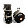 Used 1990s Yamaha 4 Piece Stage Custom Birch Raven Black Drum Kit Raven Black