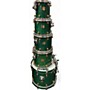 Used 1990s Yamaha 5 Piece MIJ Maple Custom Emerald Green Drum Kit Emerald Green