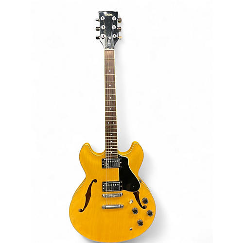 Used 1990s Yamaha SA800 Amber Hollow Body Electric Guitar Amber