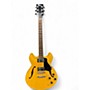 Used 1990s Yamaha SA800 Amber Hollow Body Electric Guitar Amber