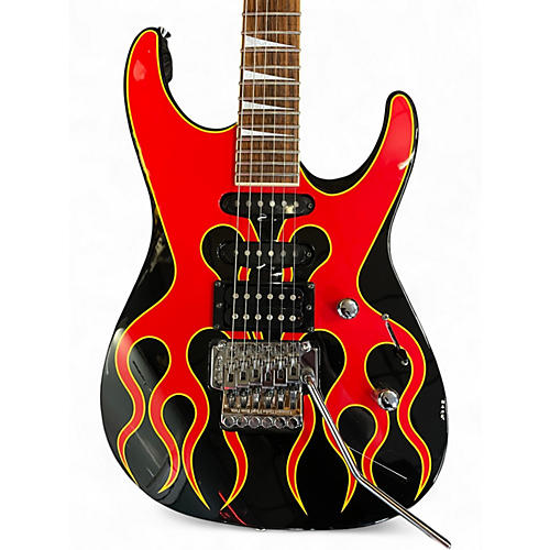 Used 1991 Jackson DK2 Pro Dinky HOT ROD FLAMES Solid Body Electric Guitar HOT ROD FLAMES