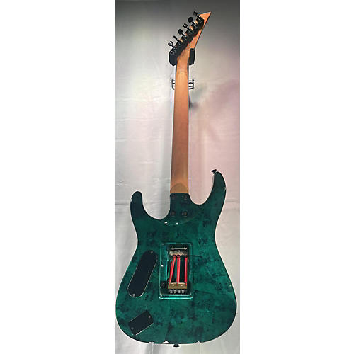 Jackson Used 1991 Jackson Doug Aldrich Psycho G-B Turquoise Solid Body Electric Guitar Turquoise