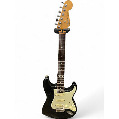 Used 1992 Fender Standard Stratocaster Black Solid Body Electric Guitar
