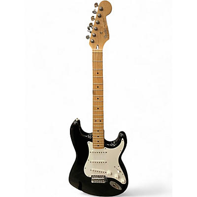 Used 1995 Fender Standard Stratocaster Black Solid Body Electric Guitar