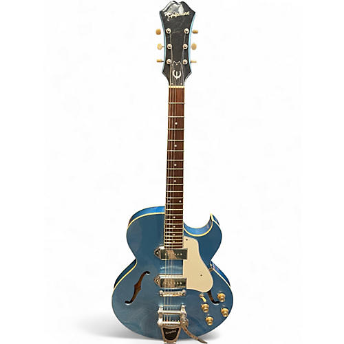 Used 1996 Epiphone Sorento Blue Hollow Body Electric Guitar Blue
