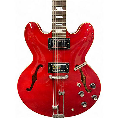 Used 1996 Epiphone riviera Cherry Hollow Body Electric Guitar