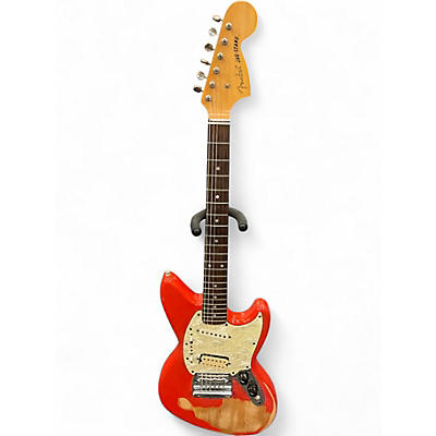 Used 1996 Fender Jagstang Fiesta Red Solid Body Electric Guitar