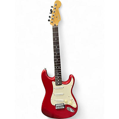 Used 1996 Fender Standard Stratocaster Candy Apple Red Solid Body Electric Guitar
