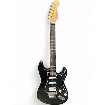 Used 1996 Fender Standard Stratocaster HSS Floyd Rose Black Solid Body Electric Guitar