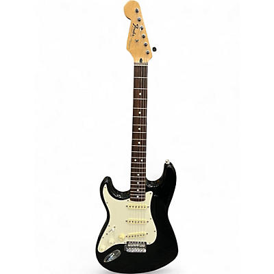 Used 1996 Fender Standard Stratocaster Left Handed Black Electric Guitar