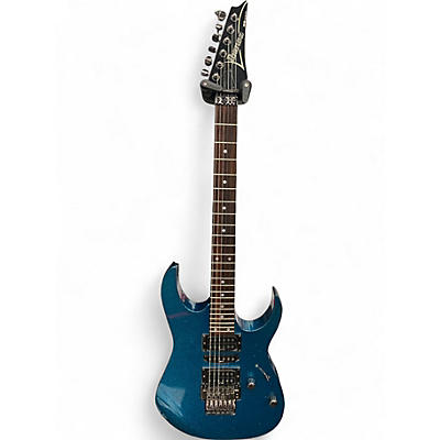 Used 1996 Ibanez RG517 Blue Sparkle Solid Body Electric Guitar