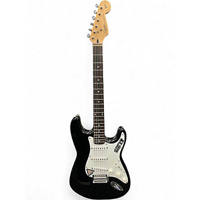 Used 1996 Squier Standard Stratocaster Black Solid Body Electric Guitar