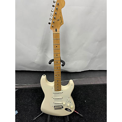 Fender Used 1997 Fender Artist Series Jimmie Vaughan Tex-Mex Stratocaster Olympic White Solid Body Electric Guitar