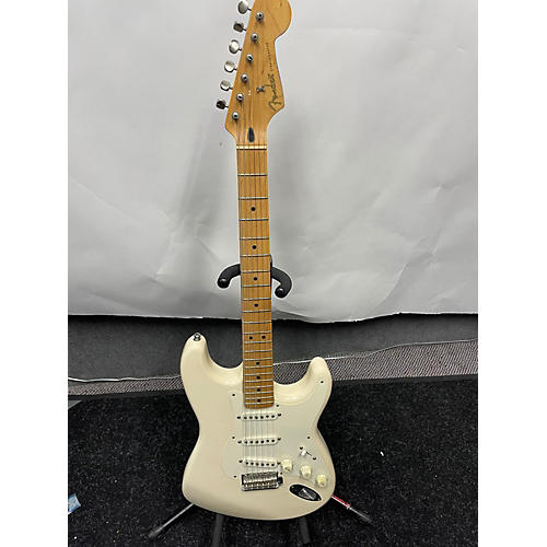 Fender Used 1997 Fender Artist Series Jimmie Vaughan Tex-Mex Stratocaster Olympic White Solid Body Electric Guitar Olympic White