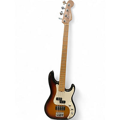 Used 1998 Fender Precision Bass Deluxe 3 Tone Sunburst Electric Bass Guitar