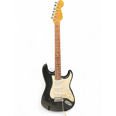 Used 1998 Fender Standard Stratocaster Black Solid Body Electric Guitar