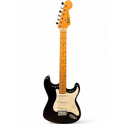 Used 1998 Fender Standard Stratocaster Black Solid Body Electric Guitar