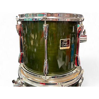 Used 1998 Yamaha 5 Piece Stage Custom Dark Green Drum Kit