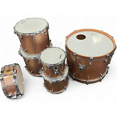 Used 1998 Yamaha 6 Piece Maple Custom Absolute Pink Champagne Drum Kit