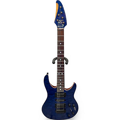Used 1999 Brian Moore Guitars MC1 Trans Blue Solid Body Electric Guitar