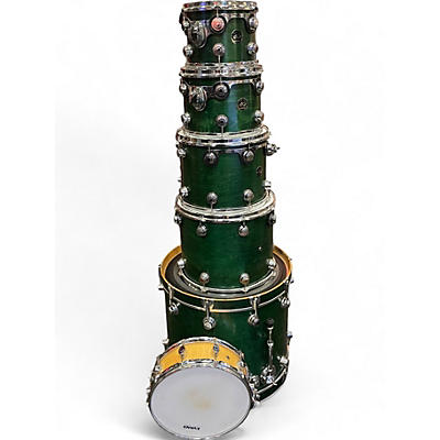 Used 1999 DW 6 Piece Collector's Series Green Drum Kit