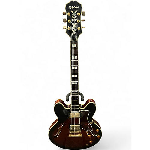 Used 1999 Epiphone Sheraton Vintage Sunburst Hollow Body Electric Guitar Vintage Sunburst