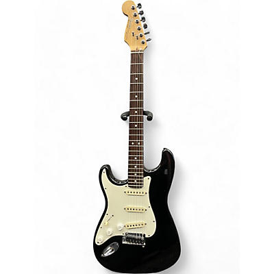 Used 1999 Fender American Standard Stratocaster Left Handed Black and White Electric Guitar